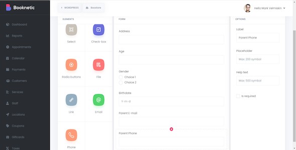 Custom Forms add-on for Booknetic - WordPress Booking Plugin for Appointment Scheduling Custom Forms add-on for Booknetic - WordPress Booking Plugin for Appointment Scheduling