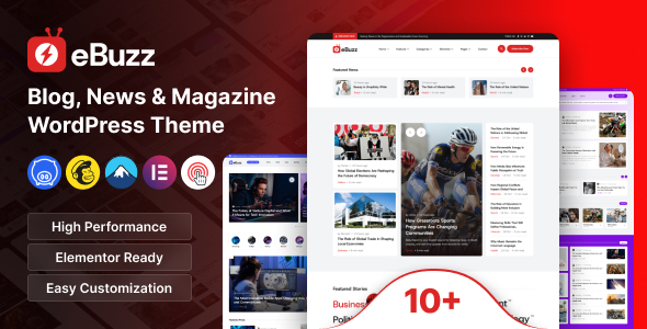 ebuzz - Blog, News Magazine WordPress Theme