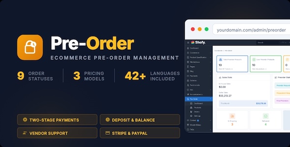 Ecommerce Pre-Order - Pre-Order Management for Botble E-commerce Ecommerce Pre-Order - Pre-Order Management for Botble E-commerce