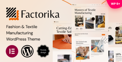 Factorika - Fashion Textile Manufacturing WordPress Theme