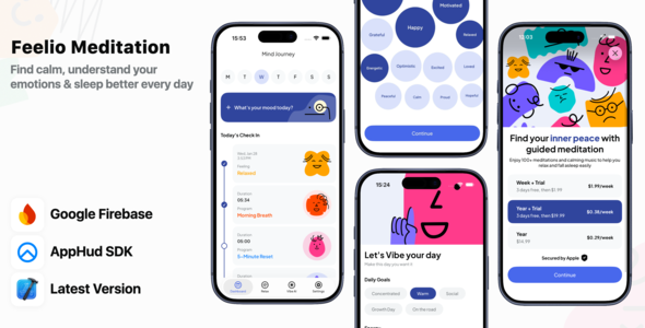 Feelio Meditation - iOS App Source Code Feelio Meditation - iOS App Source Code