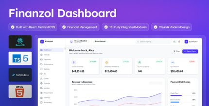 Finanzol - React Financial Dashboard Admin Template
