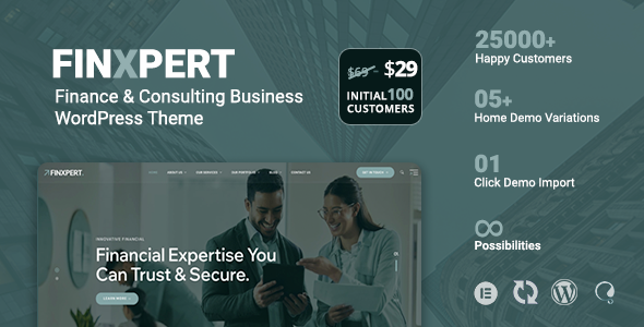 Finxpert - Finance Consulting Business WordPress Theme
