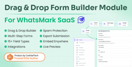 Form Builder Addon for WhatsMark SaaS – Visual Drag Drop Forms with CRM Integration