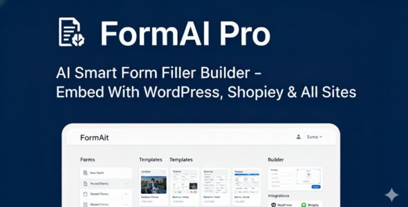 FormAl Pro - Al Smart Form Filler Builder - Embed With WordPress, Shopify All Sites FormAl Pro - Al Smart Form Filler Builder - Embed With WordPress, Shopify All Sites