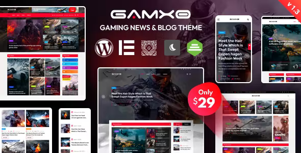 Gamxo - WordPress Gaming News Blog Theme