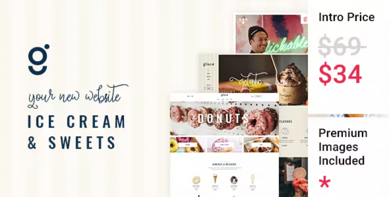 Glacé - Ice Cream Sweet Shop Theme Glacé - Ice Cream Sweet Shop Theme