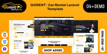 Gorent - Car Rental Laravel Template