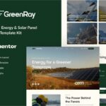 GreenRay - Energy Solar Panel Elementor Template Kit