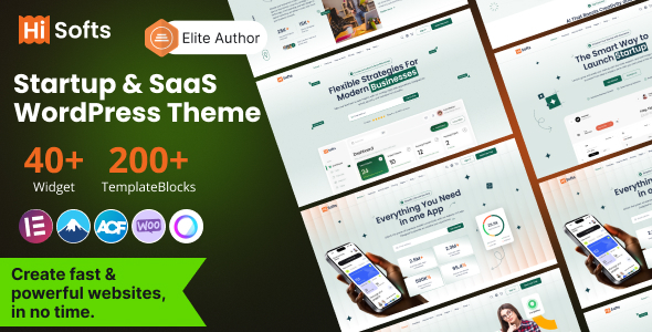 Hisofts - Startup SaaS WordPress Theme