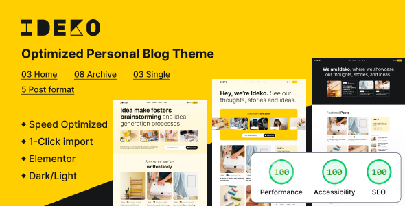 Ideko - Optimized Personal Blog Theme Ideko - Optimized Personal Blog Theme