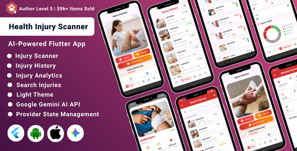 InjuriScan AI – Smart Injury Scanner Health Assistant Flutter App