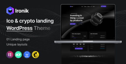 Ironik - ICO Crypto Landing WordPress Theme
