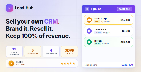 LeadHub - Multi-Tenant SaaS CRM with Lead Pipelines, Forms Automations LeadHub - Multi-Tenant SaaS CRM with Lead Pipelines, Forms Automations