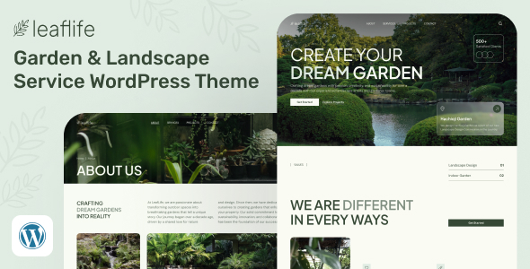 LeafLife - Garden Landscape Service WordPress Theme