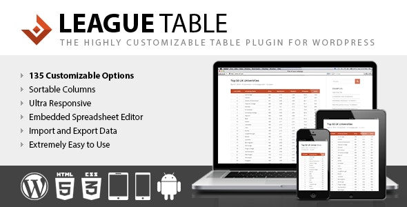 League Table WordPress plugin League Table WordPress plugin
