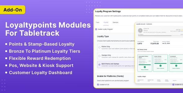 Loyalty Module for TableTrack Loyalty Module for TableTrack