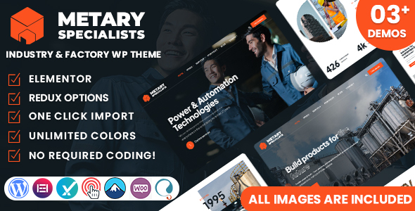 Metary - Industry Factory WordPress Theme Metary - Industry Factory WordPress Theme