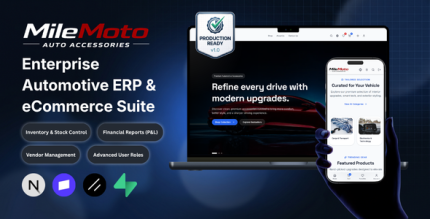 MileMoto - Automotive ERP eCommerce Next.js 15 Website | Stripe, Accounting Support