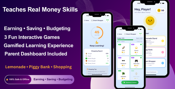 MoneyWise Kids — Financial Literacy Game with Budgeting, Saving Earning | iOS SwiftUI App MoneyWise Kids — Financial Literacy Game with Budgeting, Saving Earning | iOS SwiftUI App