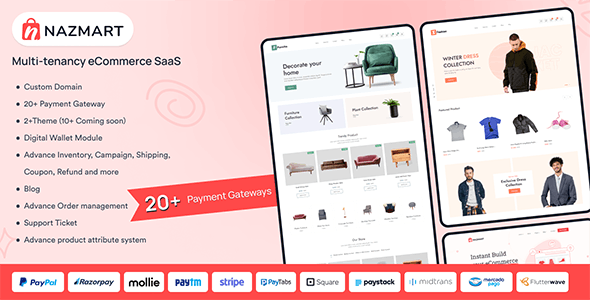 Nazmart – Multi-Tenancy eCommerce Platform (SAAS) Nazmart – Multi-Tenancy eCommerce Platform (SAAS)