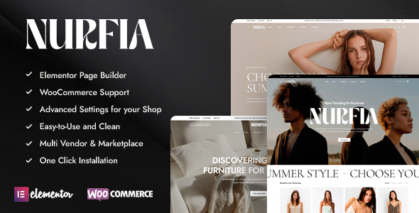 Nurfia - Fashion Furniture WooCommerce Theme