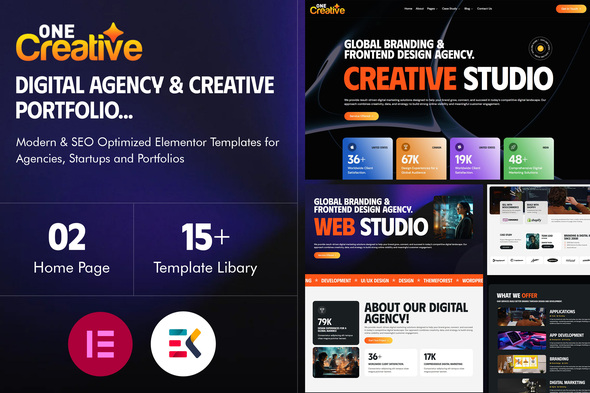 OneCreative – Digital Agency Creative Portfolio Elementor Templates Kit OneCreative – Digital Agency Creative Portfolio Elementor Templates Kit