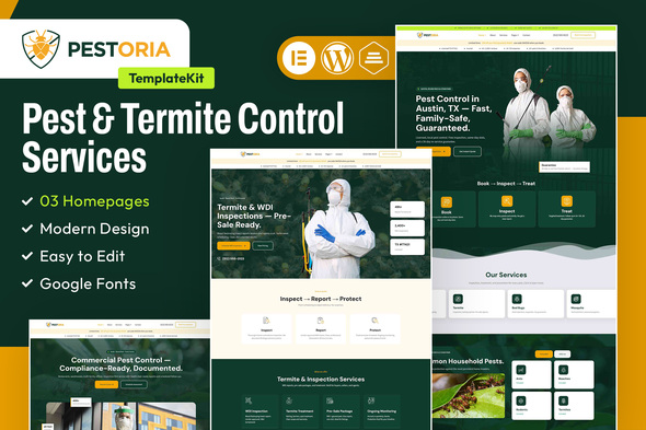 Pestoria - Pest Termite Control Services Elementor Template Kit Pestoria - Pest Termite Control Services Elementor Template Kit