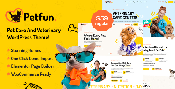 Petfun - Pet Care Veterinary WordPress Theme Petfun - Pet Care Veterinary WordPress Theme