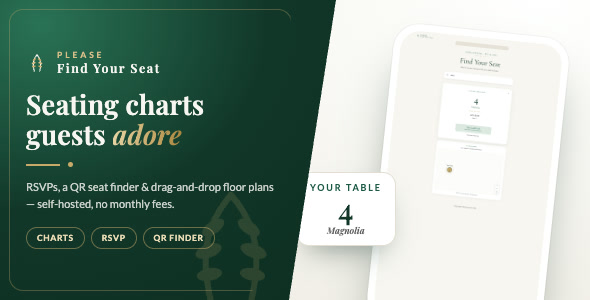 Please Find Your Seat — Event Seating Chart, RSVP QR Seat Finder (Laravel SaaS) Please Find Your Seat — Event Seating Chart, RSVP QR Seat Finder (Laravel SaaS)