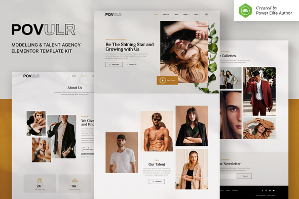 POVULR – Modeling Talent Agency Elementor Template Kit POVULR – Modeling Talent Agency Elementor Template Kit