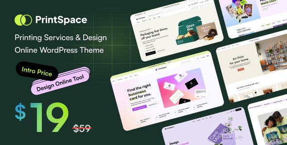 PrintSpace - Printing Services Design Online WooCommerce WordPress theme
