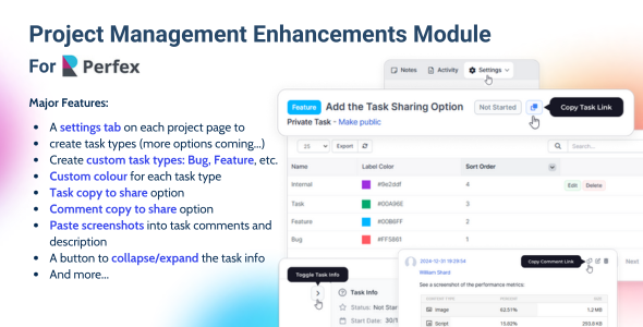 Project Management Enhancements Module for Perfex CRM Project Management Enhancements Module for Perfex CRM