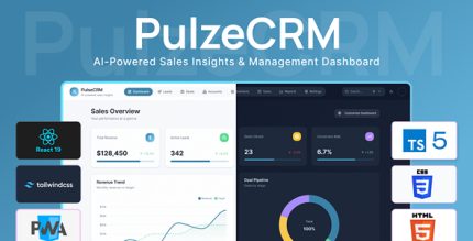 PulzeCRM - AI-Powered CRM Dashboard Sales Workflow Automation Template