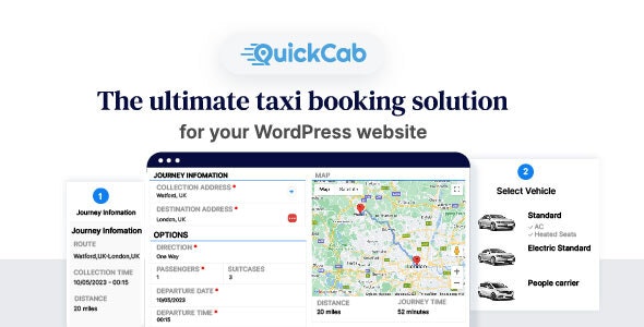 QuickCab: WooCommerce Taxi Booking Plugin QuickCab: WooCommerce Taxi Booking Plugin