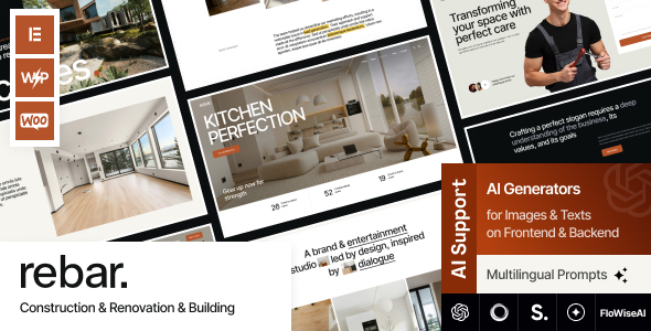 Rebar - Construction Renovation Building WordPress Theme