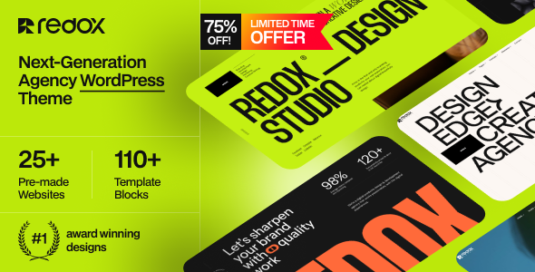 Redox - Creative Agency Portfolio WordPress Theme Redox - Creative Agency Portfolio WordPress Theme
