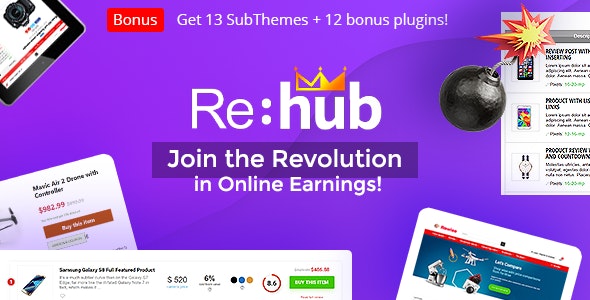REHub - Price Comparison, Multi Vendor Marketplace Wordpress Theme REHub - Price Comparison, Multi Vendor Marketplace Wordpress Theme