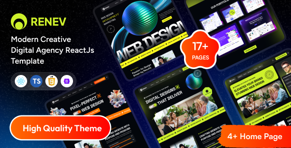 Renev - Modern Creative Digital Agency React Template
