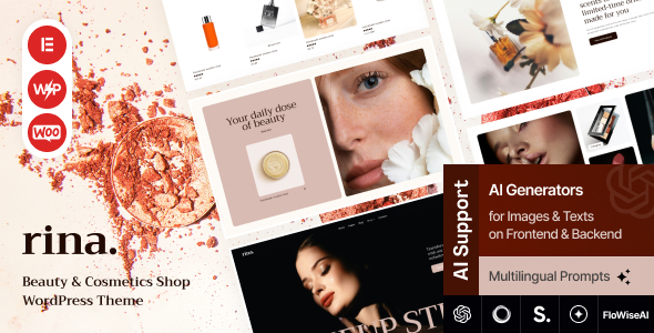 Rina - Beauty Cosmetics Shop WordPress Theme Rina - Beauty Cosmetics Shop WordPress Theme