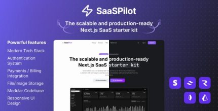 SaasPilot - Next.js SaaS starter kit (Mongo db, PostgreSQL, Supabase, Stripe)