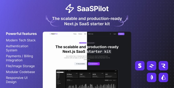 SaasPilot - Next.js SaaS starter kit (Mongo db, PostgreSQL, Supabase, Stripe)