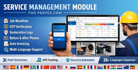 Service Management Module + Technician Mobile App for Perfex CRM Service Management Module + Technician Mobile App for Perfex CRM