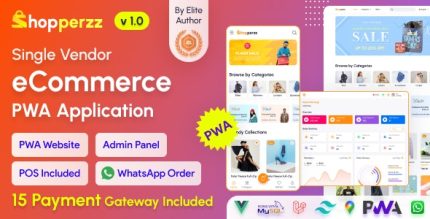 Shopperzz - PWA eCommerce CMS with POS WhatsApp Ordering | Inventory Management