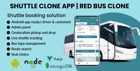 Shuttle Clone App | Redbus Clone Android App With Admin Panel Shuttle Clone App | Redbus Clone Android App With Admin Panel