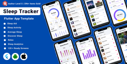 Sleep Tracker Flutter App UI Kit | Sleep Analysis Wellness