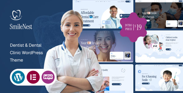 Smilenest - Dentist Dental Clinic WordPress Theme Smilenest - Dentist Dental Clinic WordPress Theme