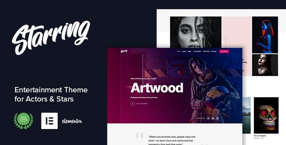 Starring - Entertainment Theme for Actors Stars