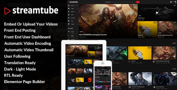 StreamTube - Responsive Video WordPress Theme StreamTube - Responsive Video WordPress Theme