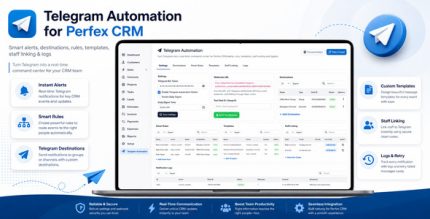 Telegram Smart Notifications Automation Center for Perfex CRM